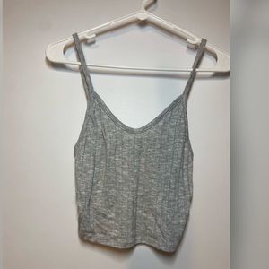 Popular Large Grey Cropped Tank Top